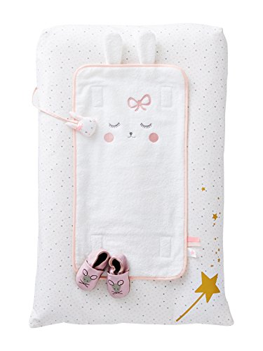VERTBAUDET Colchón Cambiador Princesa conejita Blanco/Rosa 72X49 Cover