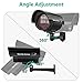 WALI Bullet Dummy Fake Surveillance Security CCTV Dome Camera Indoor Outdoor with 30 Illuminating LED Light and Security Alert Sticker Decals (B30-4), 4 Packs, Black