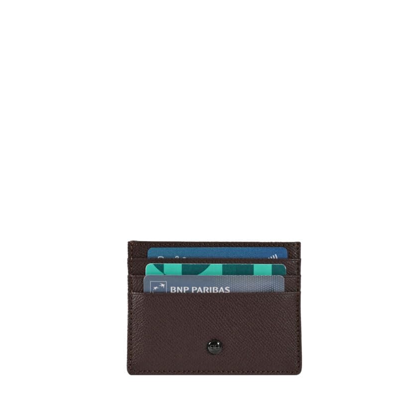 BEMON Porta carte in pelle da uomo Gary, 8 x 10,5 x 0,2 cm