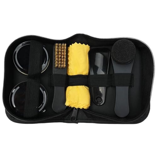Kit de cirage de bottes – Kit de cirage de chaussures en cuir pour homme et femme, kit de nettoyage portable pour chaussures et bottes en cuir