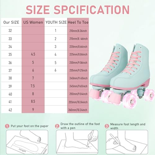 Jessie Breathable PU Leather Roller Skates