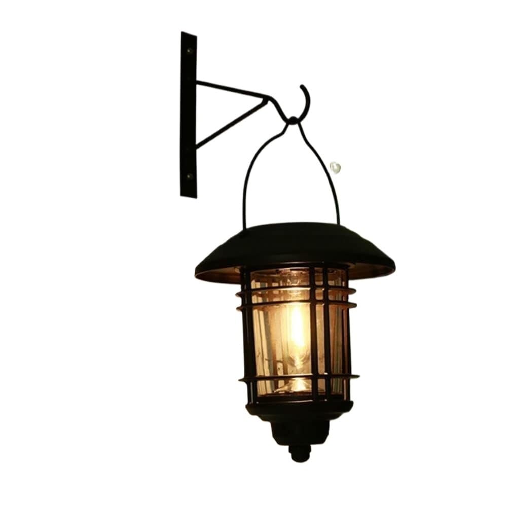 noxozoqm Retro Solar Wall Light Black Exterior Wall Light Villa Solar Wall Light Waterproof Exterior Wall Light