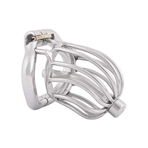 TERNENCE Male Comfortable Chastity Cock Cage SM Penis Exercise Sex Toys with Urethral Tube T845 (45mm M Size)