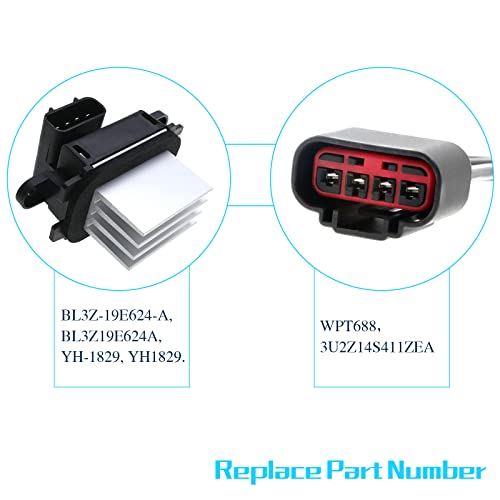 Himarklif Hvac Blower Motor Resistor Kit Ac Blower Control Module With Wpt688 Connector Wire Harness Fit For Ford Expedition 2010-2017,F-150 2010-2014,Lincoln Navigator 2011-2017 Replace＃Bl3Z-19E624-A #TOP2