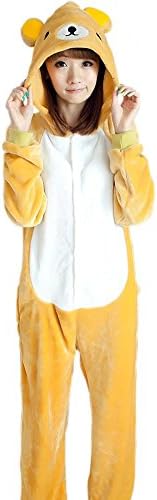 Women's Men's Cute Bear One Piece Animal Onesie Hoodie Pajama Cosplay Costumes
