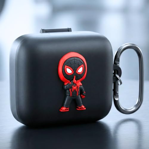 Image of Kapture Soft Silicone Case Compatible with Oneplus Buds 3 Cover, oneplus Buds 3 case Cover with Hook, oneplus Earbuds 3 case Cover with Silicone 360 Protection Dust-Proof Shockproof (SPD-M)