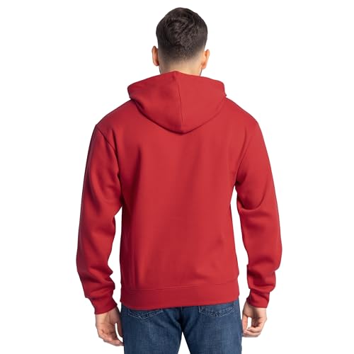 Image of Fruit of the Loom Men's Eversoft Fleece Pullover Hooded Sweatshirt, Moisture Wicking & Breathable