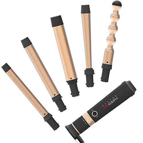 PARWIN PRO 5 in 1 Curling Wand Set with 5 Interchangeable Ceramic Barrels