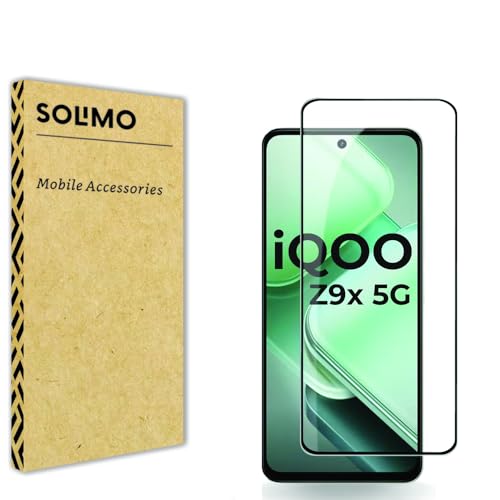 Amazon Brand - Solimo Tempered Glass Screen Protector for Iqoo Z9X 5G Smartphone with Edge-to-Edge Coverage|Easy Installation Kit(Black) (B0D8785JQ3) Amazon Price History, Amazon Price Tracker