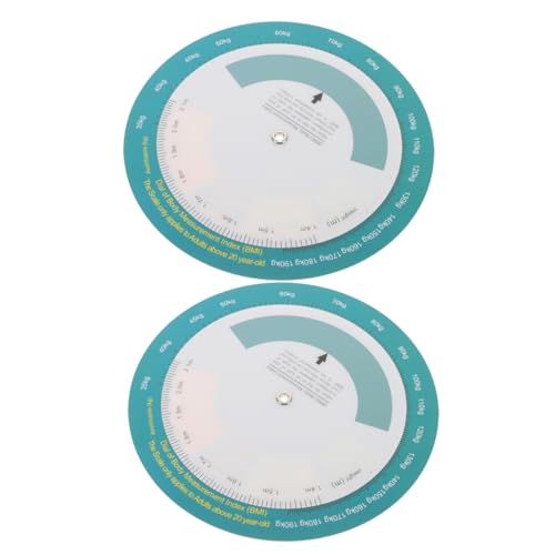 EXHUMKY 2piezas Rueda Salud Para Medir Imc Tabla De Imc Colgante Pared Herramienta De Para Seguimiento De Peso Casa Calculadora De Para Gimnasio