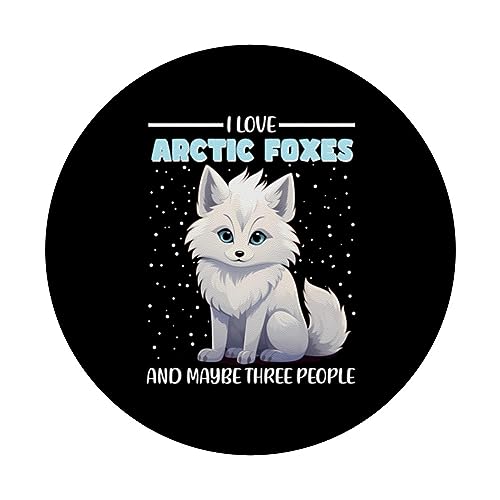 I Love Arctic Fox PopSockets Swappable PopGrip, Black - Image 3