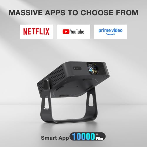 Image of TECHNOVIEW Ultra-Thin, 4k Smart Projector, Native 1080p, Support OTT Apps, Android, Auto Focus, Auto Keystone, WiFi /BT, HDMI, Cast, Upto 150 inch Screen