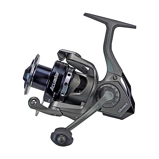 Okuma Acuador 4BB ACU-5000A Leichtgewichtige Süßwasser-Spinnrolle, Stahlantrieb, Schwarz