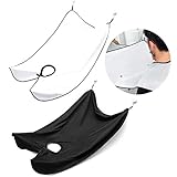 YSTJKD Beard Apron Bart Lätzchen Bart Schürze Wasserdicht Bartschürze Shaving Schürze Mit Saugnapf Besten Vatertagsgeschenk Herren Männerpflege Weiß Und Schwarz 2 Pcs 130cm x 80cm