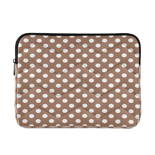 Funda para portátil diseño lunar retro blanco y marrón miniatura 1