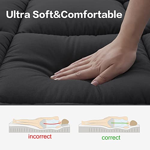 BedLuxury Capa de colchão King extra grossa de pelúcia macia com bolso elástico profundo enchimento