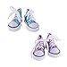 Hellery 2 Paia di Scarpe da Ginnastica in Tela per Bambole BJD Dod 1/4 Viola + Blu