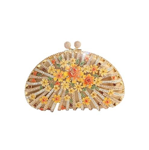 Pochette en cristal multicolore pour femme : sublimez votre robe de gala unie