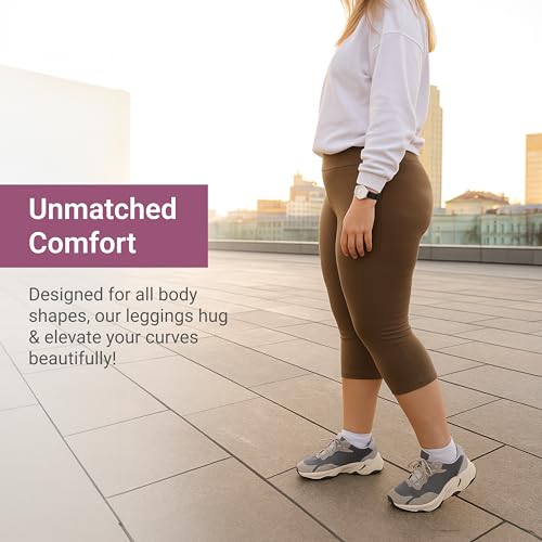 Image of SATINA High Waisted Leggings for Women - Comfortable and Stretchy in Versatile Sizes and Colors