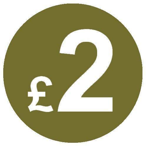 from 99p to £10 - Pack of 200 Gold 20mm Price Stickers/Sticky Labels - 40 Different Prices to Choose from (Gold £2)