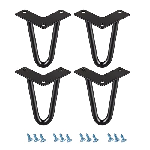 WHUANGKAKA 3 Inch Hairpin Legs,DIY Furniture Table Legs are Great