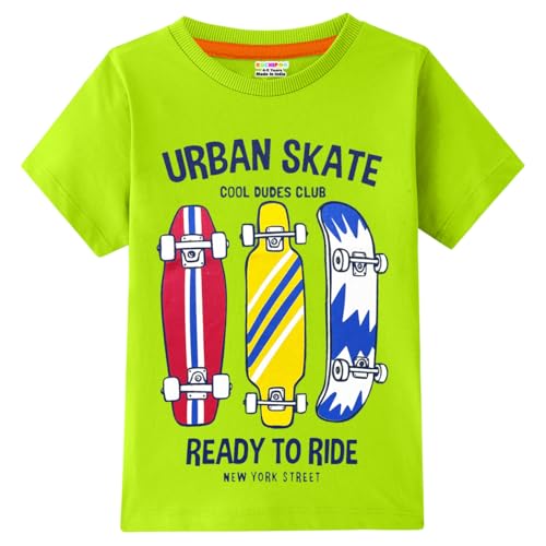 Image of Kuchipoo Boys Half Sleeves Regular Fit Cotton T-Shirt