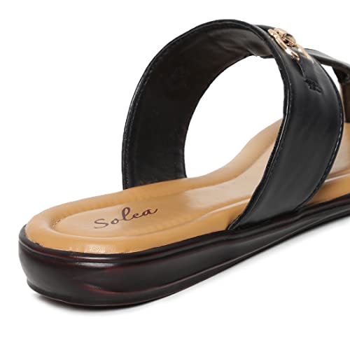 Image of Paragon K6011L Women's Sandals | Stylish Slip on Flats with Cushioned Soles | Trendy Lightweight Durable & Comfortable Fashion Slippers for Outdoor Use
