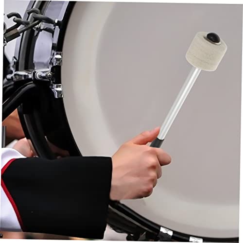 Baquetas de aleación de aluminio con cabeza de fieltro, portátiles, para instrumentos de percusión, bandas marciales y timbales miniatura 7