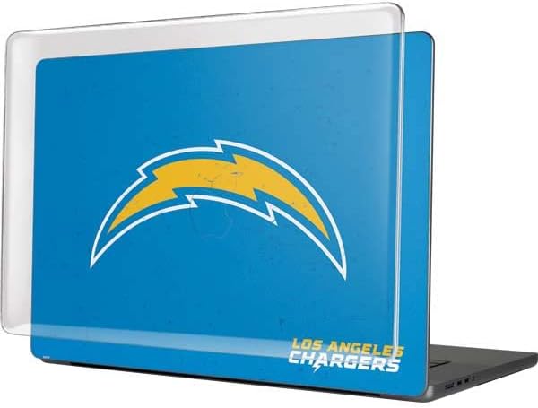 Skinit Case + Skin Compatible with MacBook Pro 16in (2021) - Officially Licensed NFL Los Angeles Chargers - Alternate Distressed Design