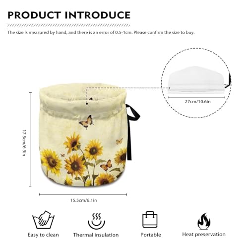 Image of Sunflower Teapot Cozy Tea Pot Dust Cover Teapot Insulation Cover Decorative Teapot Cover Kettle Protective Kitchen Accessory for Hotel Restaurant Tea Party