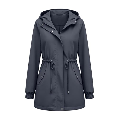 Veste femme mi saison élégante veste à capuche zippée décontractée