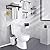 800Watt Macerating Toilet with Pump, Upflush Toilet For Basement,Upflush Power Dual Flush Toilet with 4 Water Inltes For Bathroom, Shower, Laundry