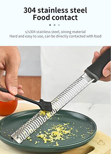 Cheese Zester Grater With Handle Stainless Steel Zester Kitchen Tool For Lemon Chocolate, Garlic, Vegetables, Fruit #TOP5