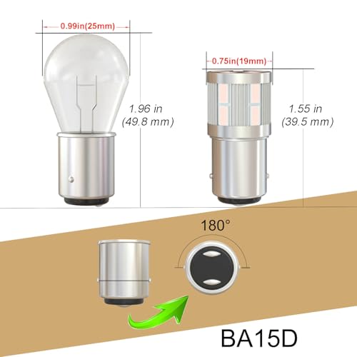 Image of BA15D LED Bulb 1142 1076 Light Bulb Pink Purple for Car Marine Boat Truck Camper Trailers Motorhomes Interior Lights AC /DC 12V-24V (Pack 2)