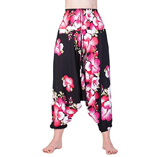 PANASIAM Aladin Pants, Hibiscus, in Red, L