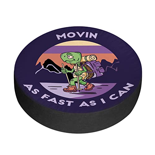 Image of Spare Tire Covers for RV Trailer Movin As Fast As I Can Weatherproof Dustproof Universal for Trailer SUV Camp Travel 12 Inch