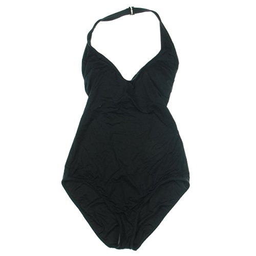 Carve Designs Womens Kailua Solid Halter One-Piece Swimsuit Black M