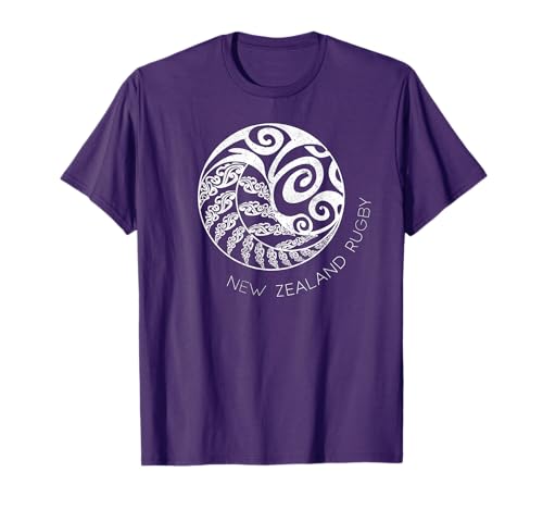 New Zealand Rugby T Shirt, Maori Inspired Kiwi & Silver Fern T-Shirt