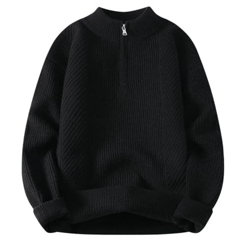 Pull à col montant automne pour homme en maille fine et ajustée