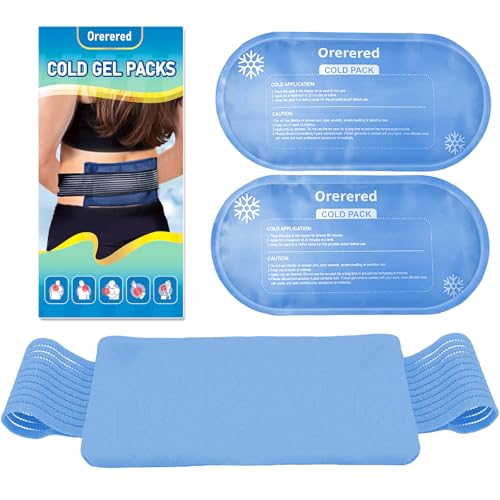 Image of Reusable Cold Ice Packs for Injuries,3-Piece Set | Cold Gel Ice Wrap for Injury Recovery, Alleviate Joint and Muscle Pain (3pcs-Blue)