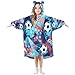 YETTASBIN Soccer Graffiti Wearable Blanket Hoodie for Kids, Oversized Soft Cozy Flannel Sweatshirt Blanket with Pocket