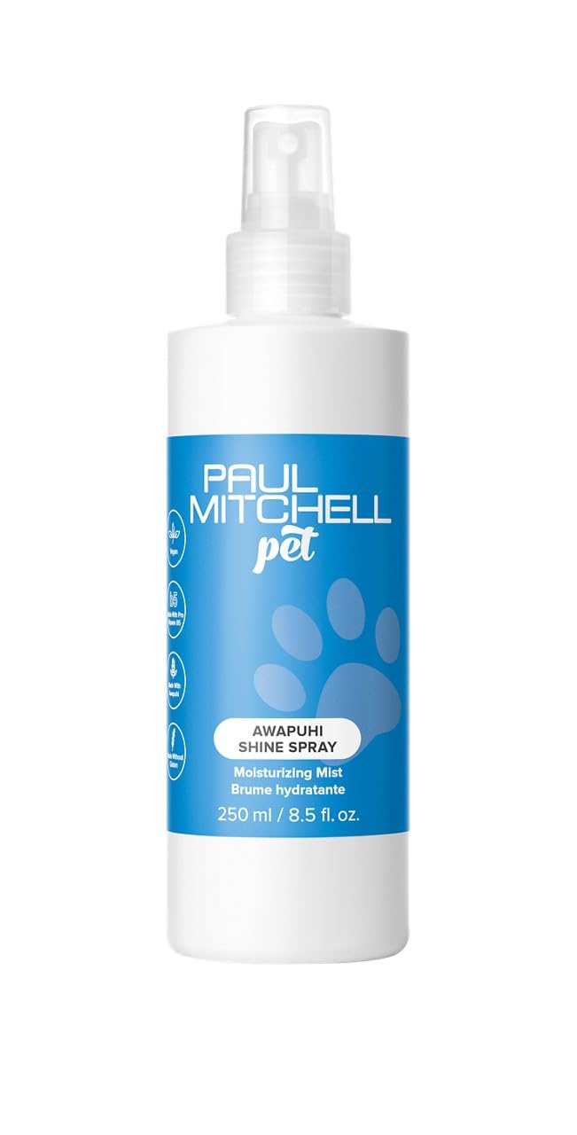 Paul Mitchell Pet Awapuhi Shine Spray, Moisturizing Mist, Grooming Spray for Dogs, 8.5 fl oz