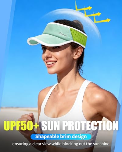Image of Sports Sun Visor for Men & Women Breathable Mesh, Stretchy Foldable Cooling Visor Hat for Running, Golf, Tennis, Hiking