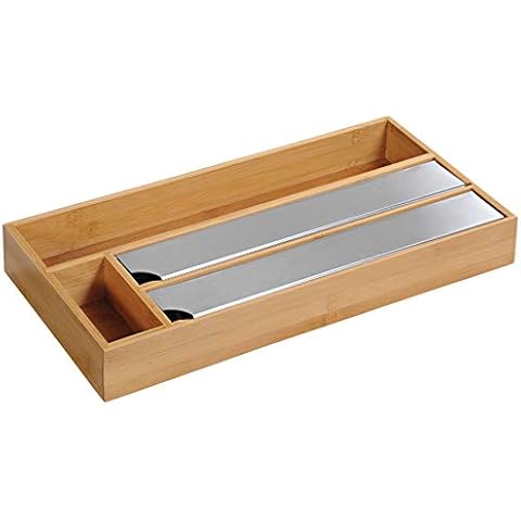 Kesper Foil Dispenser with Bamboo and Steel Cover