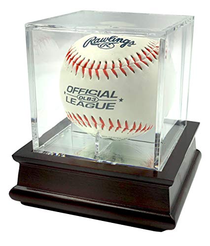 DECOMIL - UV Single Baseball Holder Display Holder, Case - UV Protection Acrylic