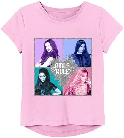 Disney Girls' Disney's Descendants Movie Short Sleeve T-Shirt - Mal, Evie, Audrey, Jane image 3