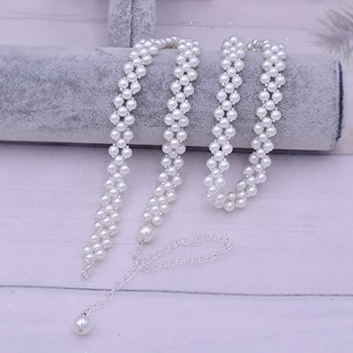 azaleas Women's Pearls Bridal Bridesmaid Dresses Sash Belts,Beaded Wedding Belt Bridal Belts Ivory (S398-ivory)4