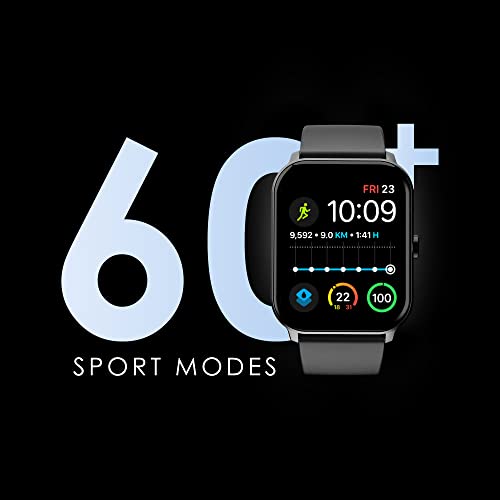 Image of RD Concur Bluetooth Calling Smartwatch, IP68 Water Resistance, 1.69'TFT Touch Screen, 25 Days Standby, 60+ Sports Mode, 24 * 7 Heart Rate, Step, Spo2, Sleep & BP Monitors | 6 Months Warranty-Black