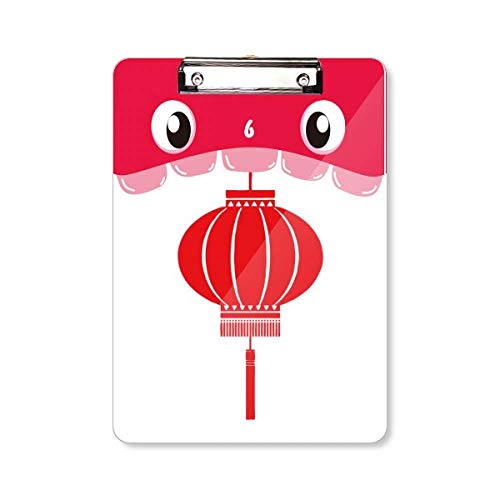 Porte-bloc traditionnel chinois lanterne rouge A4 rigide et esthétique