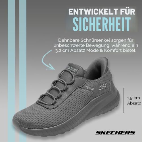 Skechers Hands Free Slip-ins Bobs Squad Chaos Sneaker für Damen, Oliv/Blatt für Mich (Leaf It to Me), 35 EU – Ansicht 2